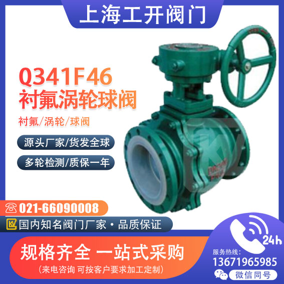 球閥  襯氟渦輪球閥